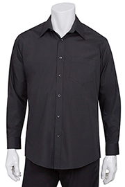 Mens Black Essential Dress Shirt