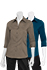 Womens Finesse 3/4-Sleeve Fitted Shirt - back view